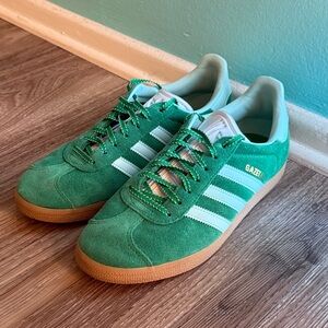 Adidas Gazelle Sneakers in Green and White
